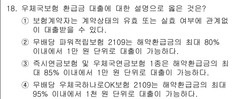 계리직_공무원_금융상식 2022년 18번 - 정답과 핵심 포인트를 검수 중인 기출문제