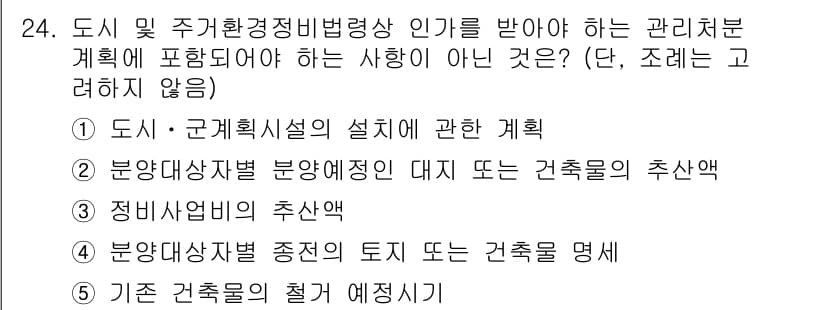 주택관리사보_2차 2022년 24번 - 정답과 핵심 포인트를 검수 중인 기출문제