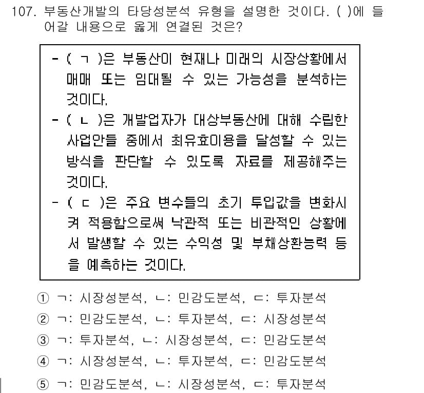 감정평가사_1차_1교시 2022년 108번 - 정답과 핵심 포인트를 검수 중인 기출문제