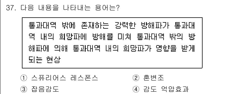 무선설비기사 2022년 37번 - 정답과 핵심 포인트를 검수 중인 기출문제