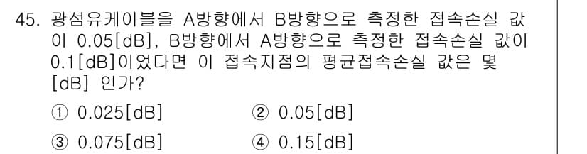 통신설비기능장 2022년 45번 - 정답과 핵심 포인트를 검수 중인 기출문제