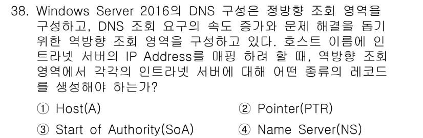 네트워크관리사_2급 2022년 40번 - 정답과 핵심 포인트를 검수 중인 기출문제
