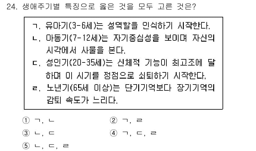 사회복지사_1급(1교시)(구) 2023년 24번 - 정답과 핵심 포인트를 검수 중인 기출문제