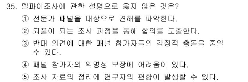 사회복지사_1급(1교시) 2023년 35번 - 정답과 핵심 포인트를 검수 중인 기출문제