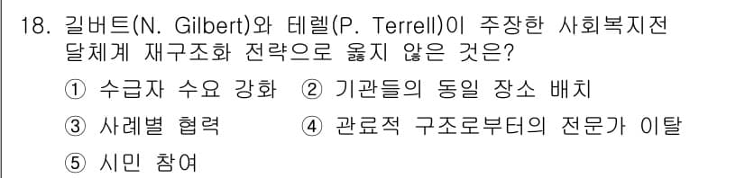사회복지사_1급(3교시) 2023년 18번 - 정답과 핵심 포인트를 검수 중인 기출문제