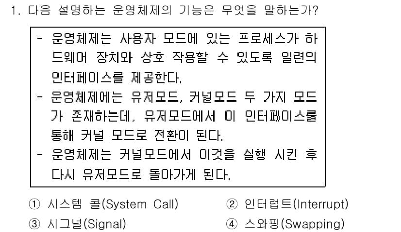 PC정비사_2급 2022년 1번 - 정답과 핵심 포인트를 검수 중인 기출문제