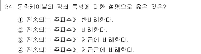 정보통신기능사 2023년 34번 - 정답과 핵심 포인트를 검수 중인 기출문제
