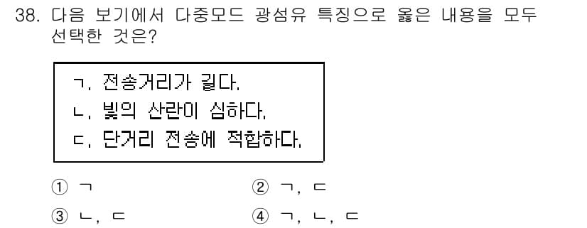 정보통신기능사 2023년 38번 - 정답과 핵심 포인트를 검수 중인 기출문제