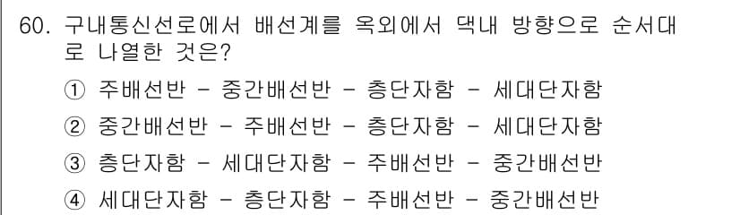 정보통신기능사 2023년 60번 - 정답과 핵심 포인트를 검수 중인 기출문제