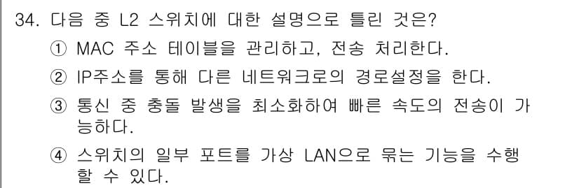 통신선로산업기사(통합편입) 2023년 34번 - 정답과 핵심 포인트를 검수 중인 기출문제