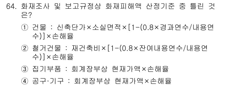 화재감식평가기사 2021년 64번 - 정답과 핵심 포인트를 검수 중인 기출문제