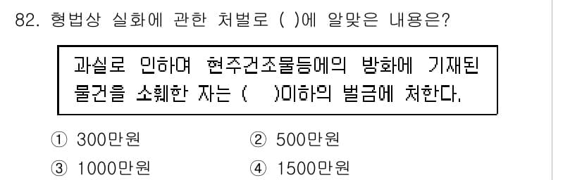 화재감식평가기사 2021년 82번 - 정답과 핵심 포인트를 검수 중인 기출문제
