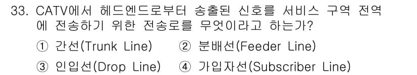 방송통신기사 2018년 33번 - 정답과 핵심 포인트를 검수 중인 기출문제