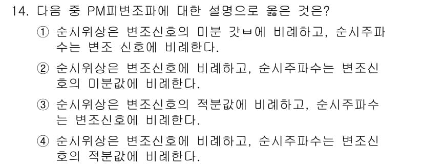 방송통신기사 2019년 14번 - 정답과 핵심 포인트를 검수 중인 기출문제