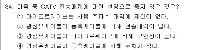 방송통신기사 2019년 34번 - 정답과 핵심 포인트를 검수 중인 기출문제