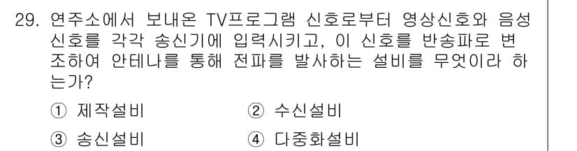 방송통신기사 2022년 29번 - 정답과 핵심 포인트를 검수 중인 기출문제
