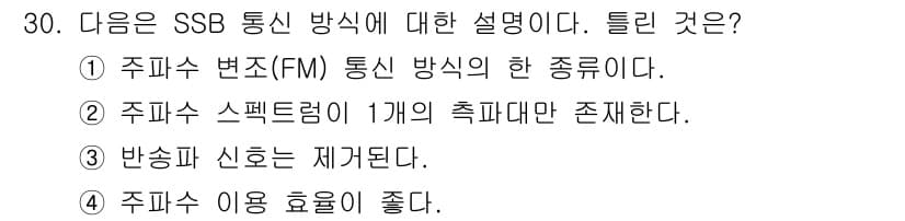 무선설비산업기사 2023년 30번 - 정답과 핵심 포인트를 검수 중인 기출문제