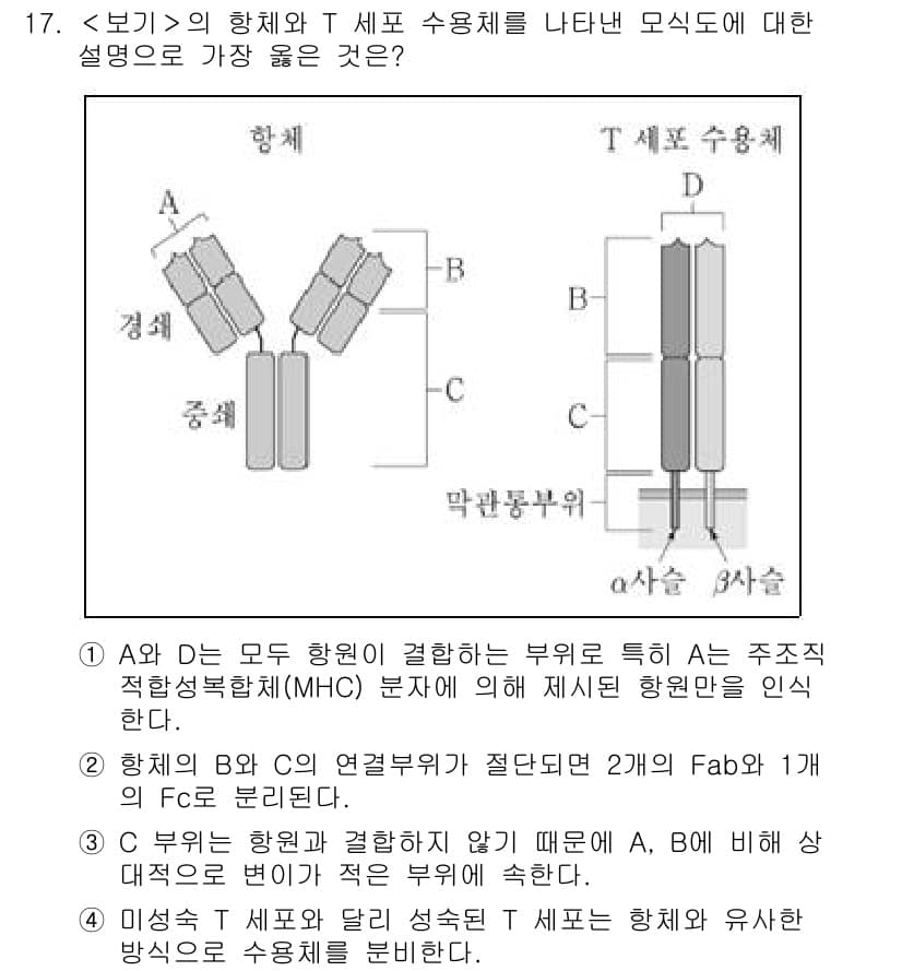 9급_지방직_공무원_서울시_생물 2022년 17번 - 정답과 핵심 포인트를 검수 중인 기출문제