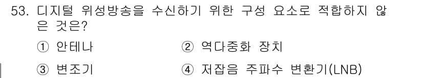방송통신산업기사(구) 2017년 53번 - 정답과 핵심 포인트를 검수 중인 기출문제