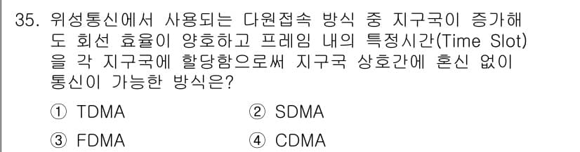 방송통신산업기사 2018년 35번 - 정답과 핵심 포인트를 검수 중인 기출문제