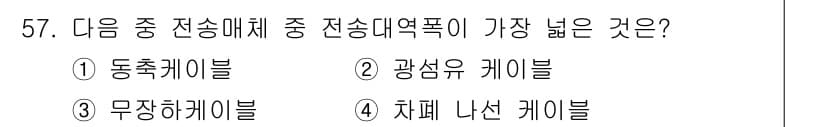 방송통신산업기사 2019년 57번 - 정답과 핵심 포인트를 검수 중인 기출문제