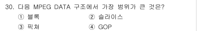 방송통신산업기사(구) 2022년 30번 - 정답과 핵심 포인트를 검수 중인 기출문제