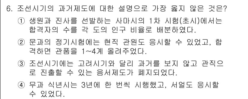 9급_지방직_공무원_서울시_한국사(유공자) 2022년 6번 - 정답과 핵심 포인트를 검수 중인 기출문제