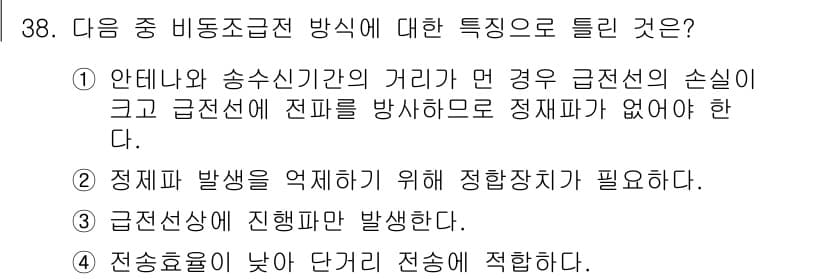 육상무선통신사 2019년 38번 - 정답과 핵심 포인트를 검수 중인 기출문제