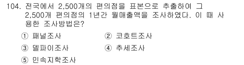 경영지도사_1차 2023년 104번 - 정답과 핵심 포인트를 검수 중인 기출문제
