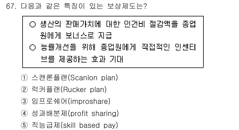 경영지도사_1차_2교시(구) 2023년 67번 - 정답과 핵심 포인트를 검수 중인 기출문제
