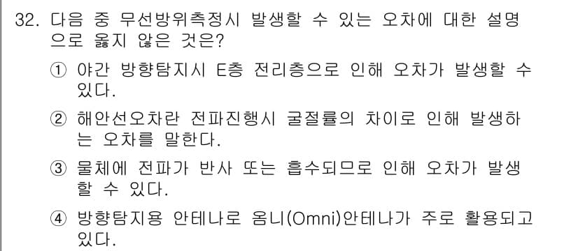 육상무선통신사 2015년 32번 - 정답과 핵심 포인트를 검수 중인 기출문제