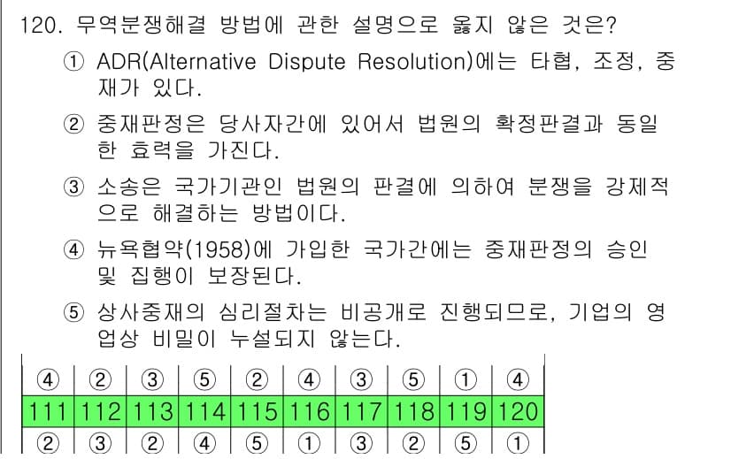 물류관리사_1교시 2023년 120번 - 정답과 핵심 포인트를 검수 중인 기출문제