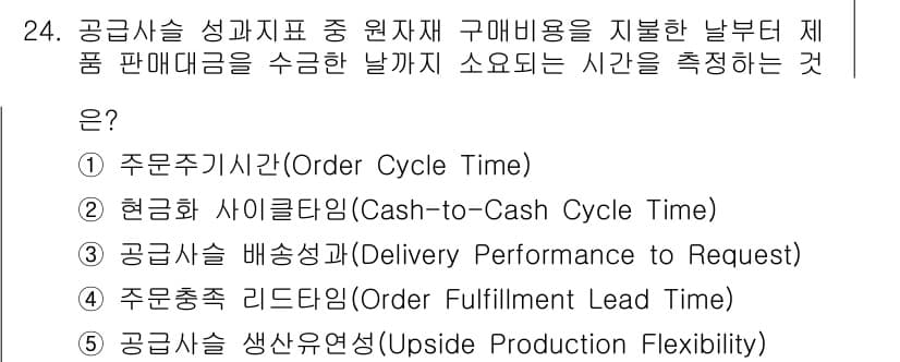 물류관리사_1교시 2023년 24번 - 정답과 핵심 포인트를 검수 중인 기출문제