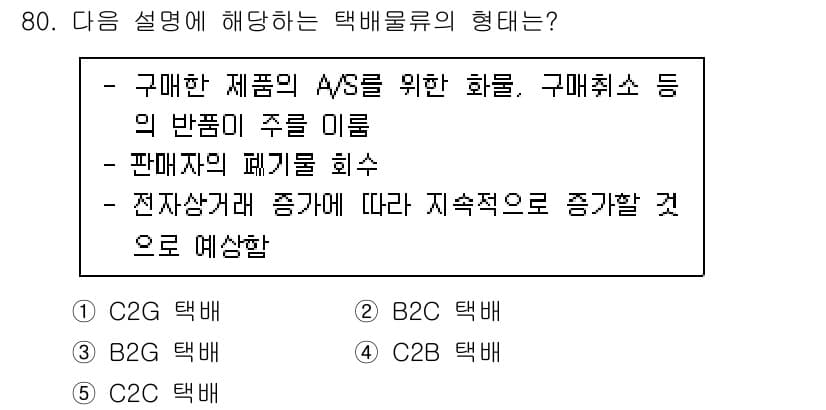 물류관리사_1교시 2023년 80번 - 정답과 핵심 포인트를 검수 중인 기출문제