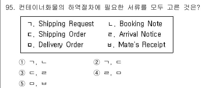 물류관리사_1교시 2023년 95번 - 정답과 핵심 포인트를 검수 중인 기출문제