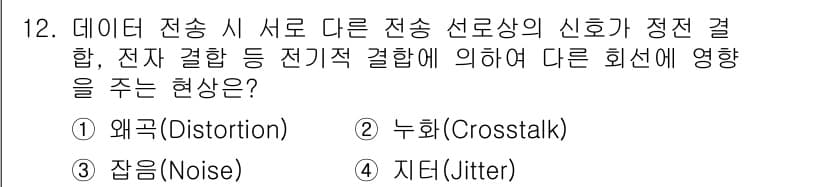 정보통신기사(구) 2023년 12번 - 정답과 핵심 포인트를 검수 중인 기출문제