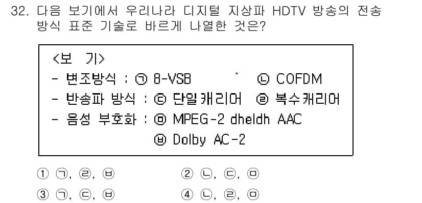 정보통신기사(구) 2023년 32번 - 정답과 핵심 포인트를 검수 중인 기출문제