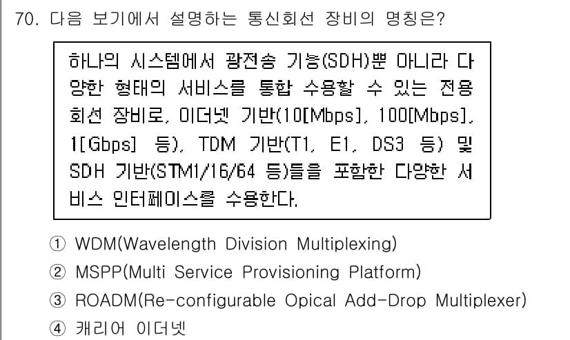 정보통신기사(구) 2023년 71번 - 정답과 핵심 포인트를 검수 중인 기출문제