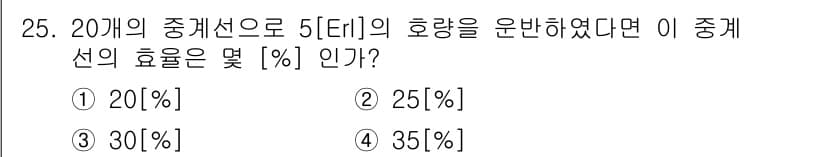 정보통신기사 2023년 25번 - 정답과 핵심 포인트를 검수 중인 기출문제