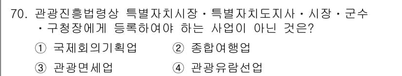 관광통역안내사 2023년 70번 - 정답과 핵심 포인트를 검수 중인 기출문제