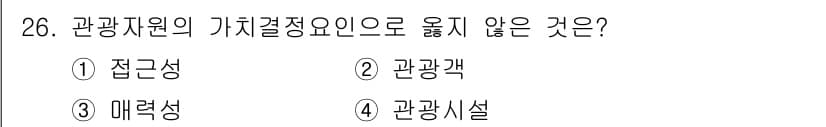 관광통역안내사_2교시(구) 2023년 26번 - 정답과 핵심 포인트를 검수 중인 기출문제