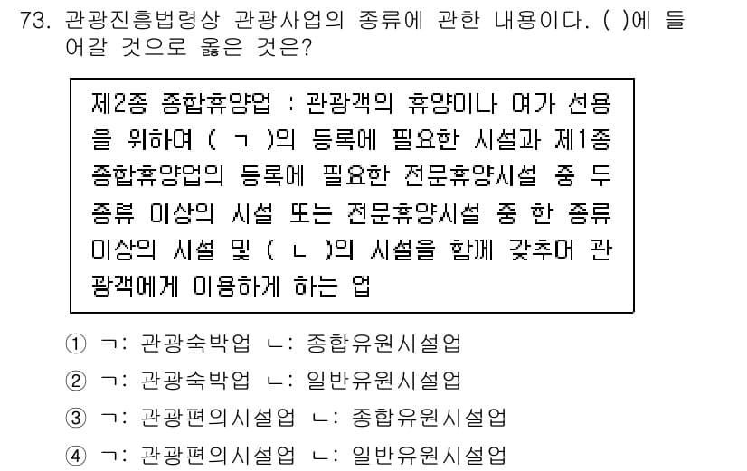 관광통역안내사_2교시(구) 2023년 73번 - 정답과 핵심 포인트를 검수 중인 기출문제