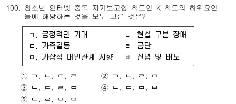 청소년상담사_1급(2교시)(구) 2023년 100번 - 정답과 핵심 포인트를 검수 중인 기출문제