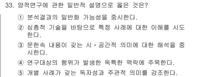 청소년상담사_2급(1교시) 2023년 33번 - 정답과 핵심 포인트를 검수 중인 기출문제
