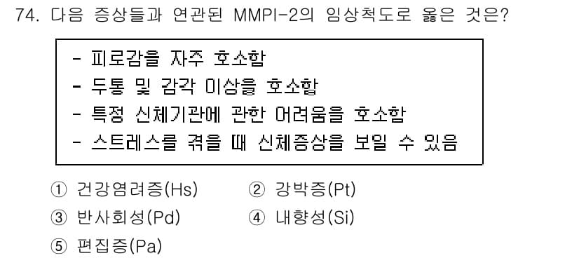 청소년상담사_2급(1교시) 2023년 74번 - 정답과 핵심 포인트를 검수 중인 기출문제