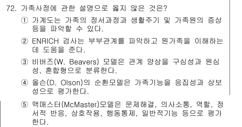 청소년상담사_2급(2교시) 2023년 72번 - 정답과 핵심 포인트를 검수 중인 기출문제