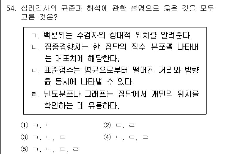 청소년상담사_3급(1교시)(구) 2023년 54번 - . 

해설: 빈도분포는 데이터의 빈도를 수치적으로 표시하여 각 데이터가... 에 관한 핵심 기출문제