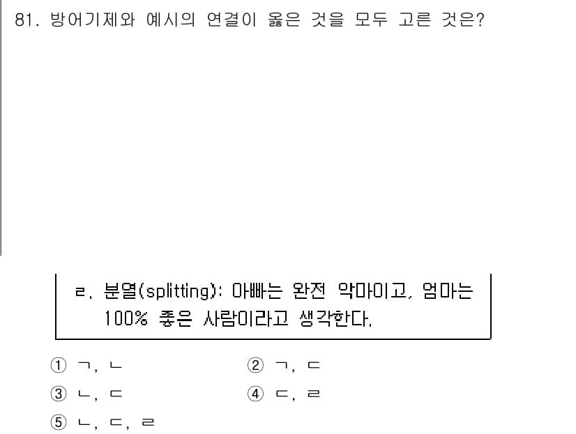 청소년상담사_3급(1교시) 2023년 81번 - 정답과 핵심 포인트를 검수 중인 기출문제