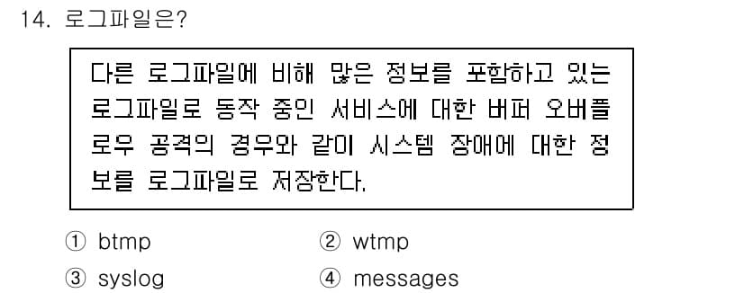 정보보안기사 2021년 14번 - 정답과 핵심 포인트를 검수 중인 기출문제