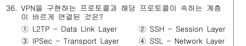 정보보안기사 2021년 36번 - 정답과 핵심 포인트를 검수 중인 기출문제